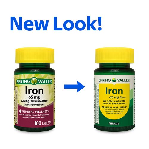 Hierro 65mg Spring Valley | 100 Tabletas - Image 4