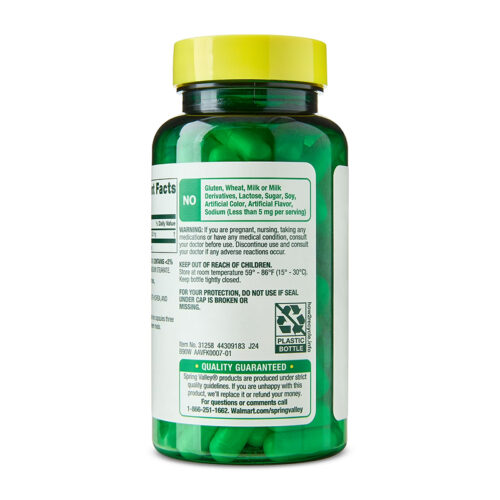 L-Arginina 1000mg Spring Valley | 100 Capsulas - Image 3