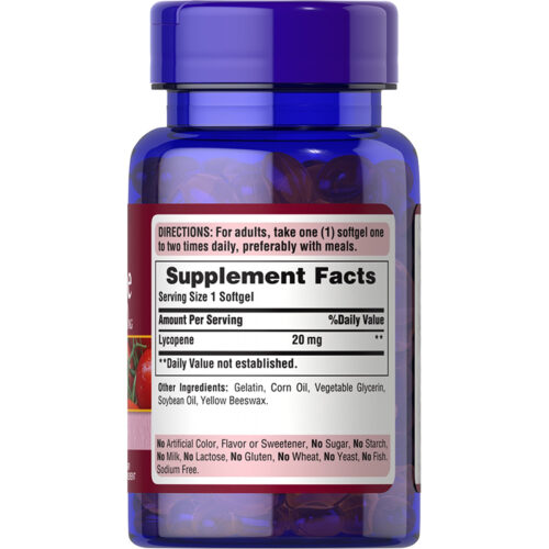 Licopeno 20mg Puritan's Pride | 60 Cápsulas - Image 2