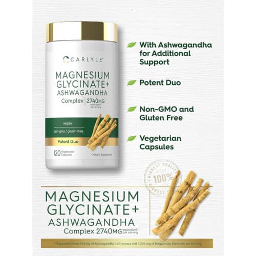 Glicinato De Magnesio + Ashwagandha Carlyle | 120 Capsulas - Image 3