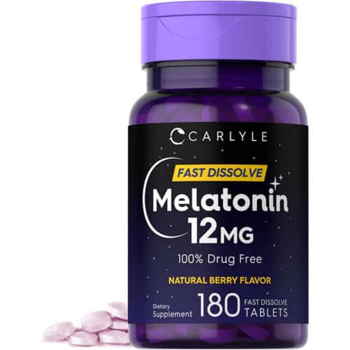 Melatonina 12mg Carlyle | 180 Tabletas - Image 1