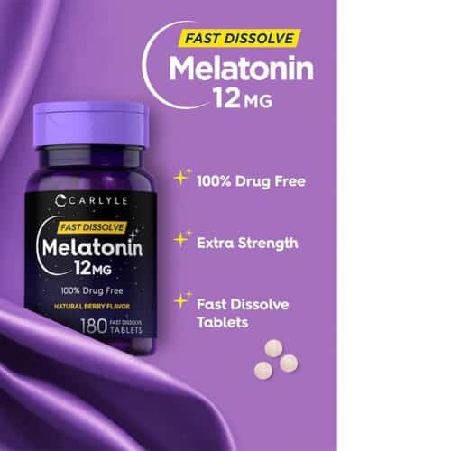 Melatonina 12mg Carlyle | 180 Tabletas - Image 4