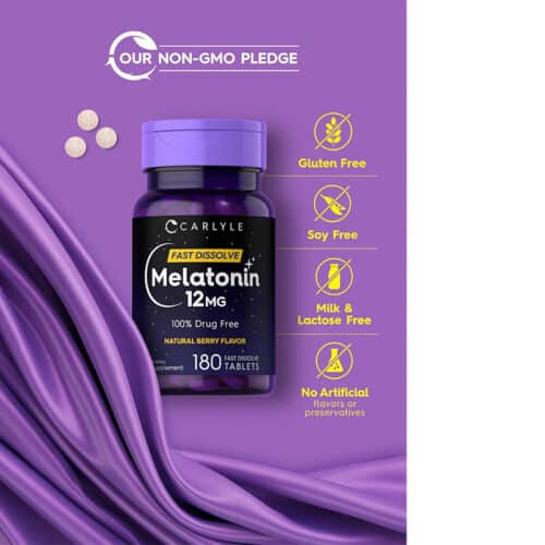 Melatonina 12mg Carlyle | 180 Tabletas - Image 5