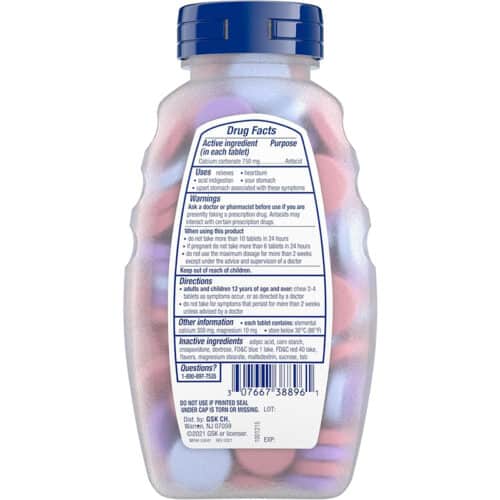Antiácido Masticable 750 TUMS | 96 Tabletas - Image 2