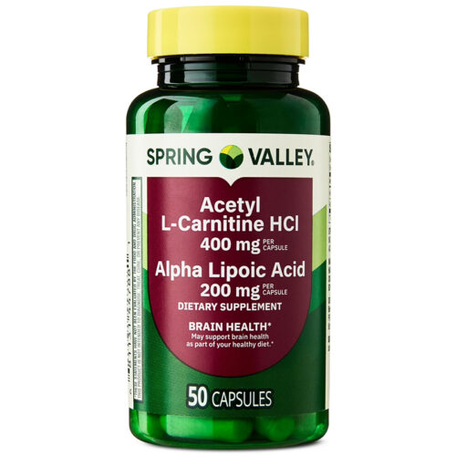 Acetil L-Carnitina + Ácido Alfa Lipoico Spring Valley | 50 Cápsulas