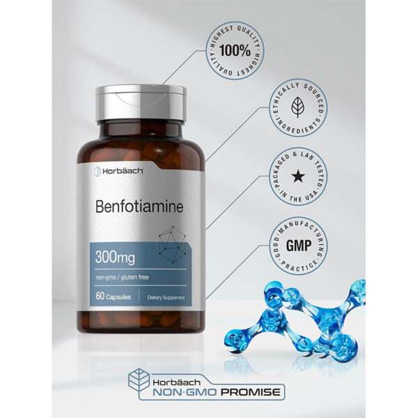 Benfotiamina 300mg Horbaach | 60 Cápsulas