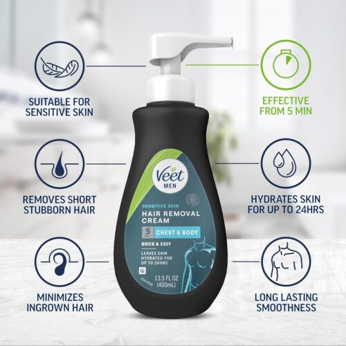 Crema Depiladora Veet Hombre | 400 ml - Image 3