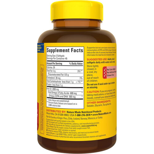 Omega 3 1000mg Nature Made | 90 Cápsulas - Image 3