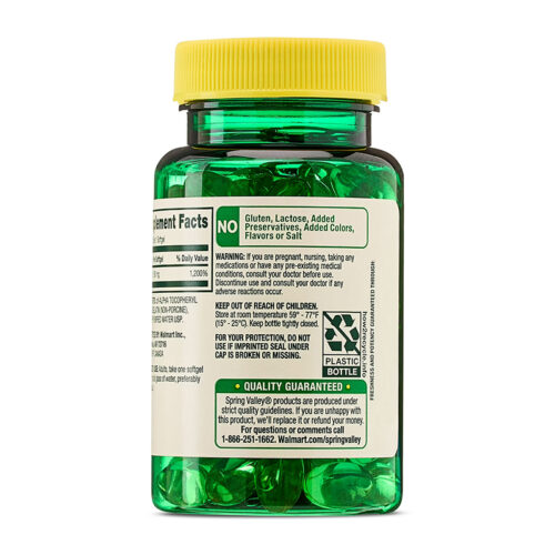 Vitamina E 400 UI 180mg Spring Valley | 100 Softgel - Image 3